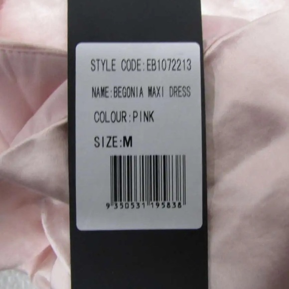 ELLIATT Blush Pink Cross Front Satin Maxi Gown Medium NWT - Picture 16 of 16